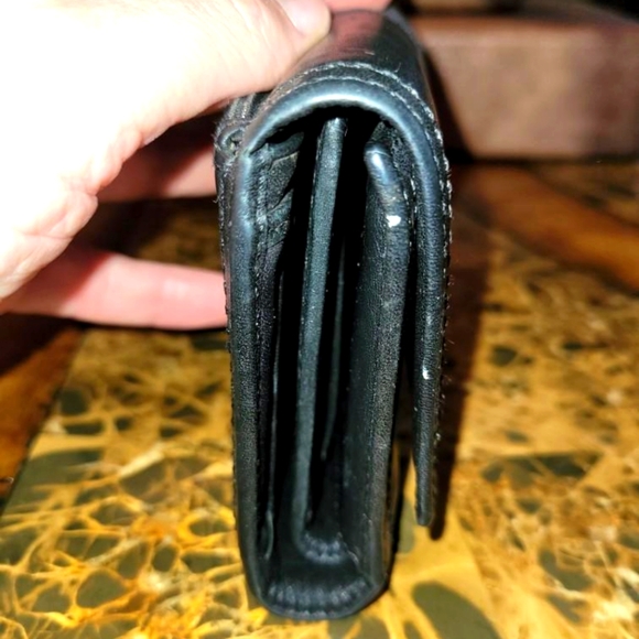 Coach black long wallet with checkbook cover - Picture 4 of 15